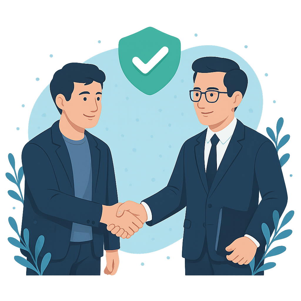 Secure transaction intermediary illustration